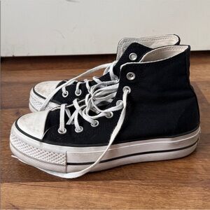 Converse Black and White High-Top Canvas Sneakers